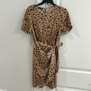 Cute short sleeve wrap dress